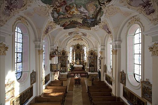 内景,教堂,德国,俯视图