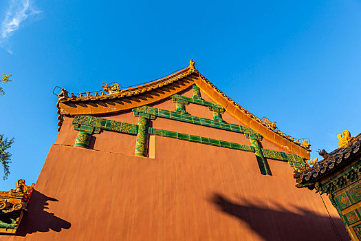 光影中的北京故宫,紫禁城,建筑风光