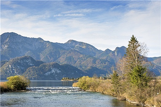 河,洛伊萨赫河,阿尔卑斯山,巴伐利亚