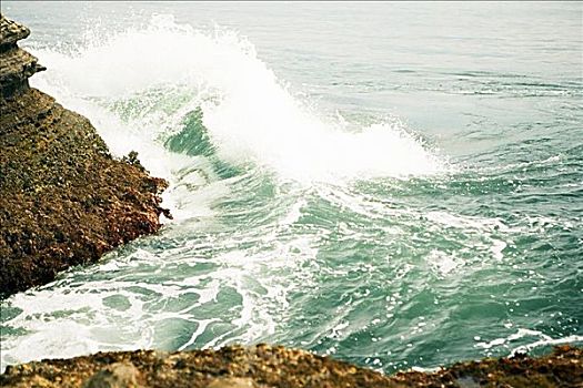 俯拍,岩石构造,礁石,圣地亚哥湾,加利福尼亚,美国