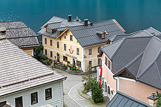 屋顶,建筑,奥地利,乡村,哈尔斯塔特,萨尔茨卡莫古特,区域,上奥地利州
