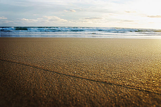 水,线条,沙滩,澳大利亚
