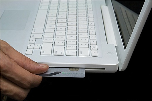 信用卡,白色,笔记本电脑