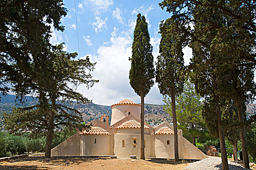 巴拿吉亚,教堂,靠近,阿基亚斯尼古拉斯,克里特岛,希腊,欧洲