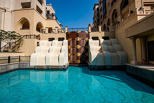 阿联酋迪拜古城皇宫酒店周边商务住宅区
