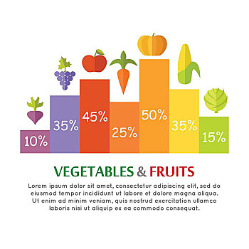 蔬菜,水果,概念,矢量,风格,设计,柱子,不同,绿色,物种,插画,饮食,节约,耕作,旗帜,隔绝,白色背景