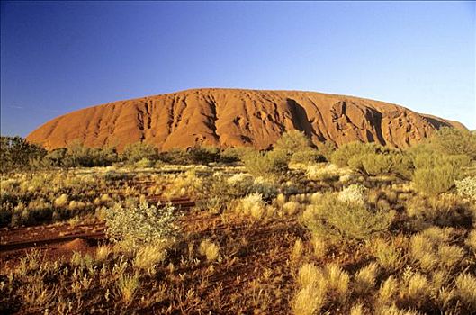 澳大利亚,北领地州,乌卢鲁国家公园,艾尔斯巨石