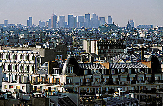 法国,巴黎,全视图,背景