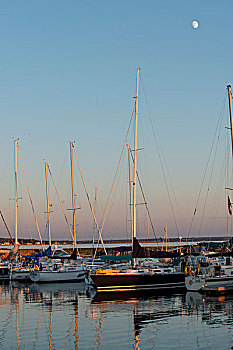 帆船,码头,大三角帆,降落,爱德华王子岛,加拿大