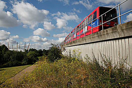 列车,通过,溪流,环境,公园,城镇,伦敦,英国