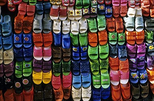 塑料制品,拖鞋,集市,伊朗