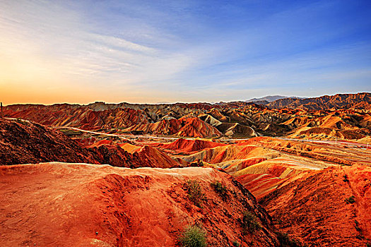 风景,红色,砂岩,张掖