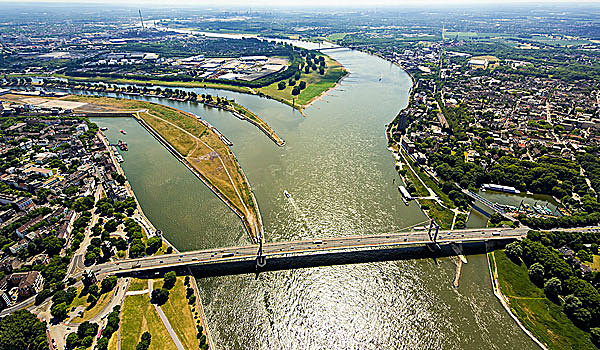 湾流,莱茵河,运河,杜伊斯堡,北莱茵威斯特伐利亚,德国,欧洲