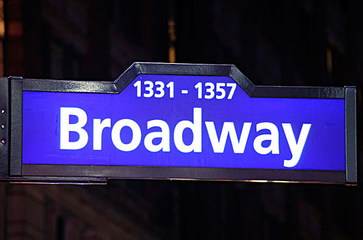 百老汇,街道,标识,曼哈顿,纽约,美国