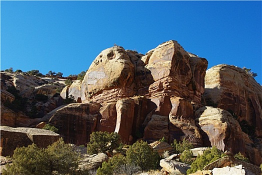 石头,靠近,峡谷地国家公园,犹他