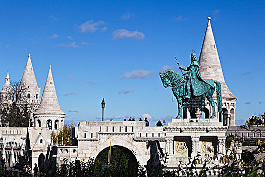 匈牙利,布达佩斯,棱堡,骑马雕像,第一,国王
