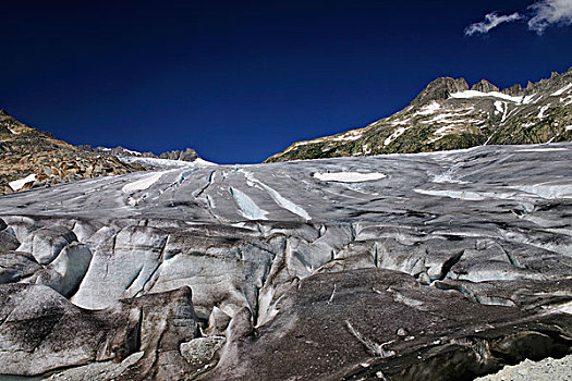 排水槽,冰川,瓦莱州,瑞士,欧洲