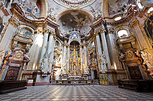 室内,圣坛,东正教,布拉格,捷克共和国,欧洲