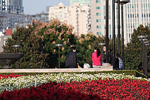 上海人民广场中心花坛
