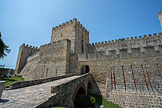 葡萄牙,里斯本,城堡,入口,大幅,尺寸
