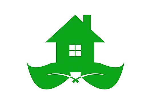 象征,绿色,环境,房子