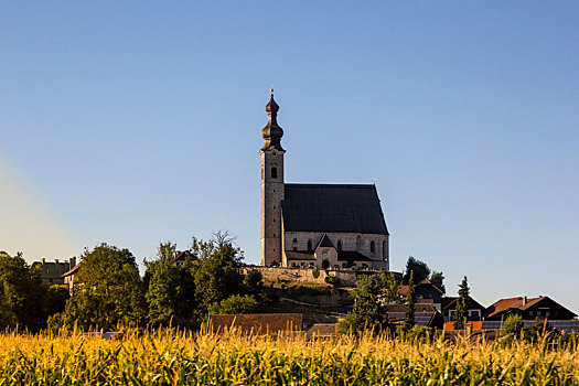 教堂,上方,金色,地点,靠近,巴伐利亚