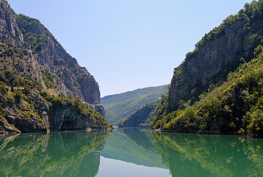 水库,河,阿尔巴尼亚,欧洲
