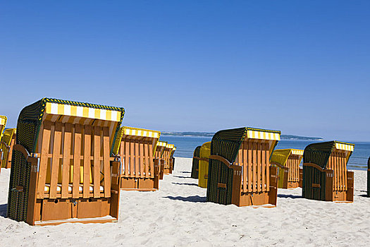沙滩椅,吕根岛,梅克伦堡州,德国
