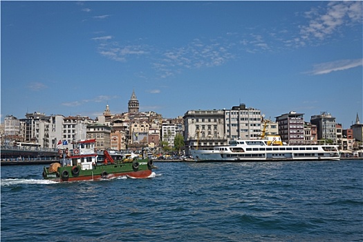 博斯普鲁斯海峡,活动,加拉达塔,附近,背景