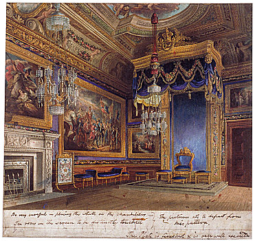 内景,观众,温莎城堡,伯克郡,1818年,艺术家,萨瑟兰