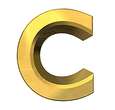 金色,字母c
