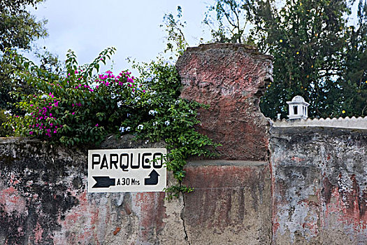 危地马拉,安提瓜岛,标识,教堂,入口