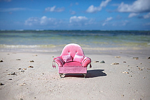 粉色,扶手椅