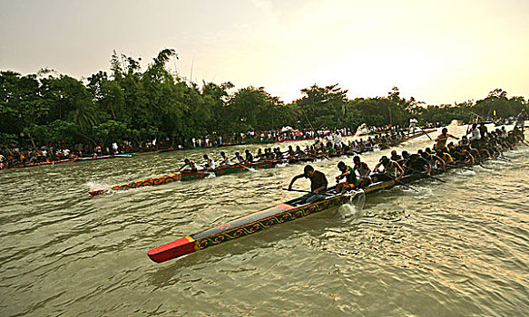 赛船,拿,节日,孟加拉,八月,2008年,流行,娱乐,活动,下雨,季节