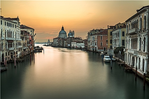 大运河,圣马利亚,行礼,教堂,桥,威尼斯,意大利