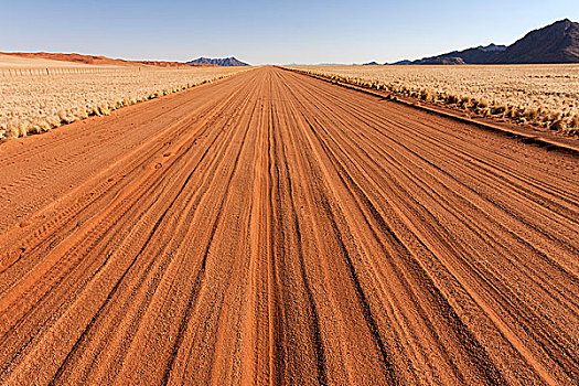 道路,灰尘,纳米布沙漠,纳米比亚,非洲