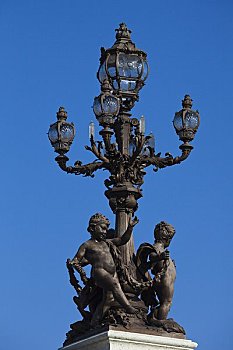 路灯柱,亚历山大三世,巴黎,法国