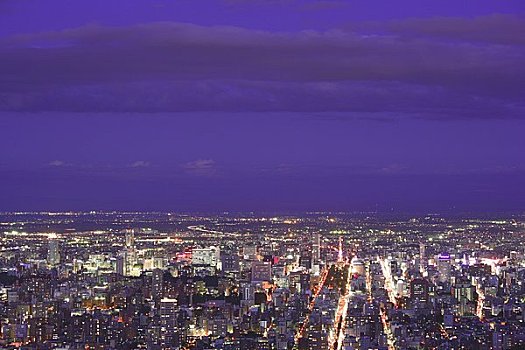 夜景,大通公园,山