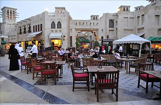 露天餐馆,胜地,迪拜,阿联酋,阿拉伯,中东,东方
