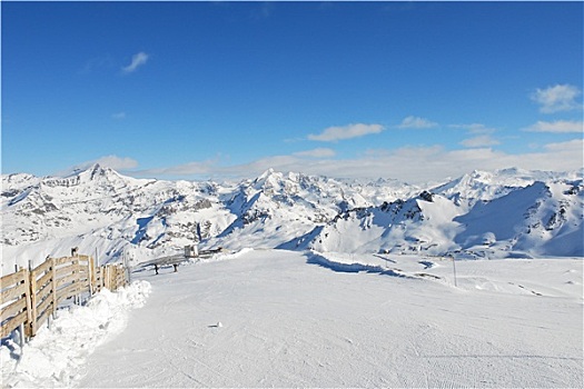 滑雪,道路,山,雪,斜坡,区域