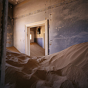 沙子,空,房子,科尔芒斯科普,纳米比亚