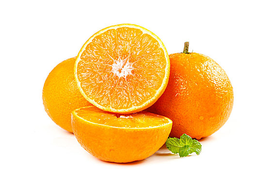 白底上的果冻橙