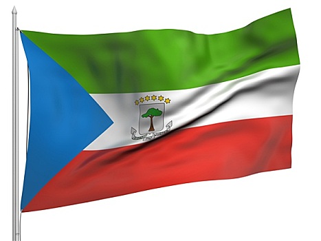 飞,旗帜,赤道几内亚,国家