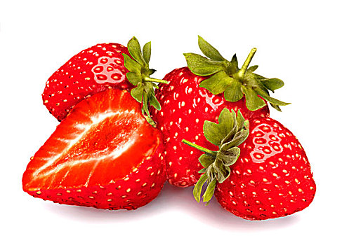 新鲜,草莓,平分
