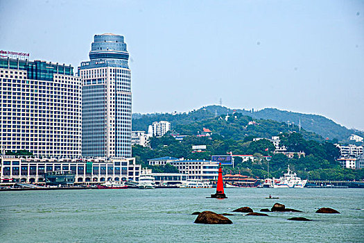 福建厦门鼓浪屿眺望厦门市容