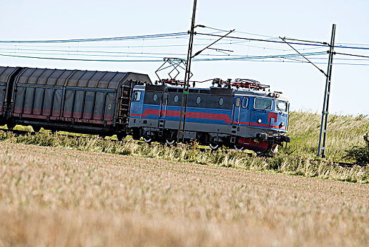货运列车,乡村,瑞典