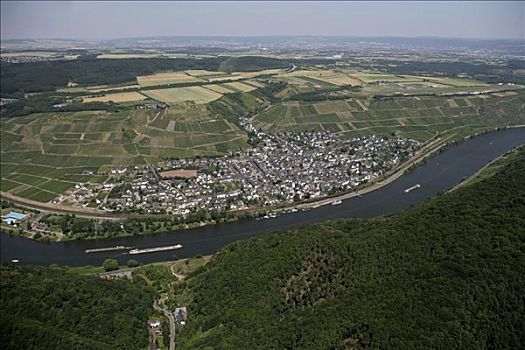 航拍,小镇,莱茵兰普法尔茨州,德国