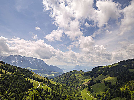 山景,靠近,提洛尔,奥地利,欧洲