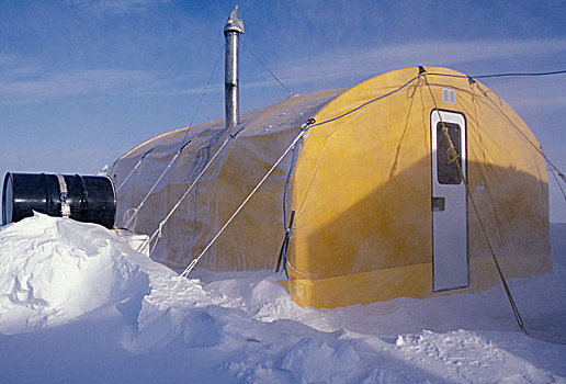 南极,车站,积雪,帐蓬