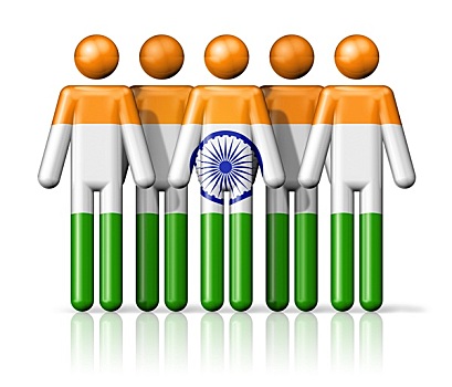旗帜,印度,线条画